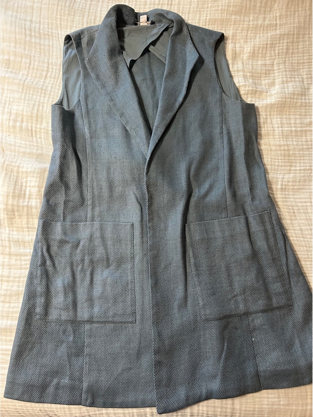 Eileen Fisher Open Front Long Line Vest